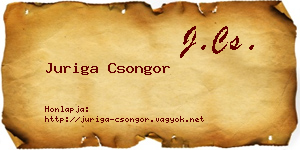Juriga Csongor névjegykártya